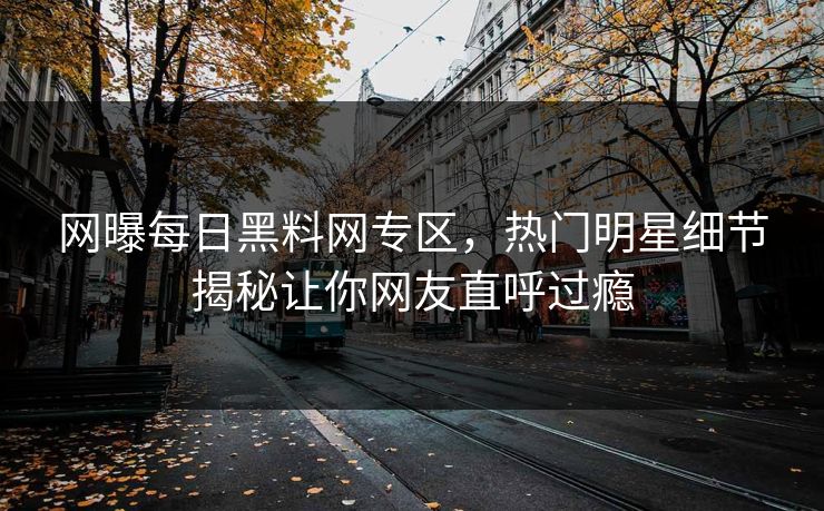 网曝每日黑料网专区，热门明星细节揭秘让你网友直呼过瘾